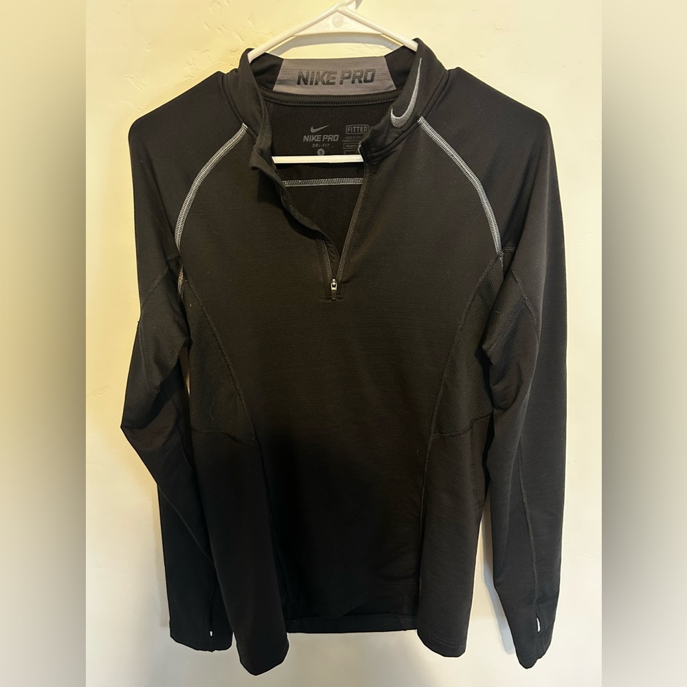 Nike pro fitted 1/4 zip pullover athletic jacket